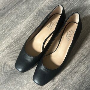 Franco Sarto Guliana Black Women's Shoes heels square toe